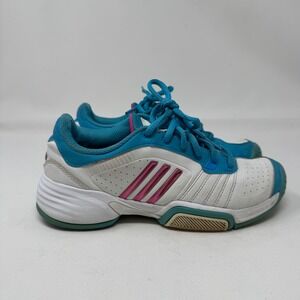 Adidas Barricade Tennis Shoes Women's Size 5.5 Blue Pink White Athletic Sneakers